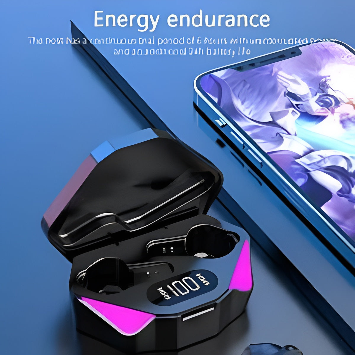 Black Wireless ERAPHONES  with Long-Lasting Battery - Model 15