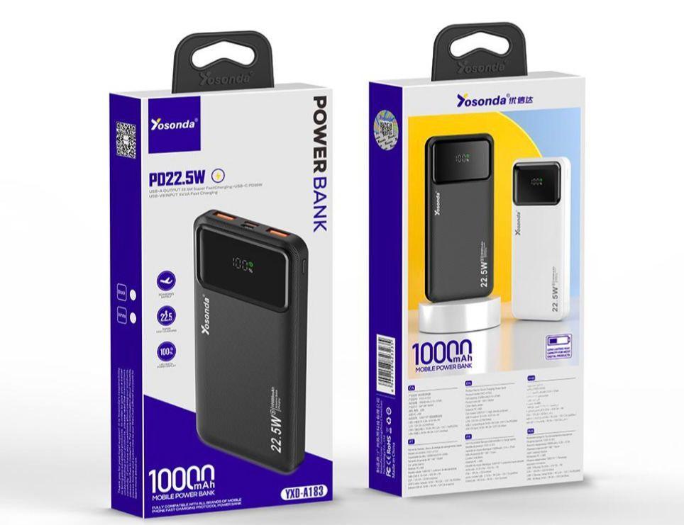 PD22.5W Fast Charging Power Bank - 10000 mAh