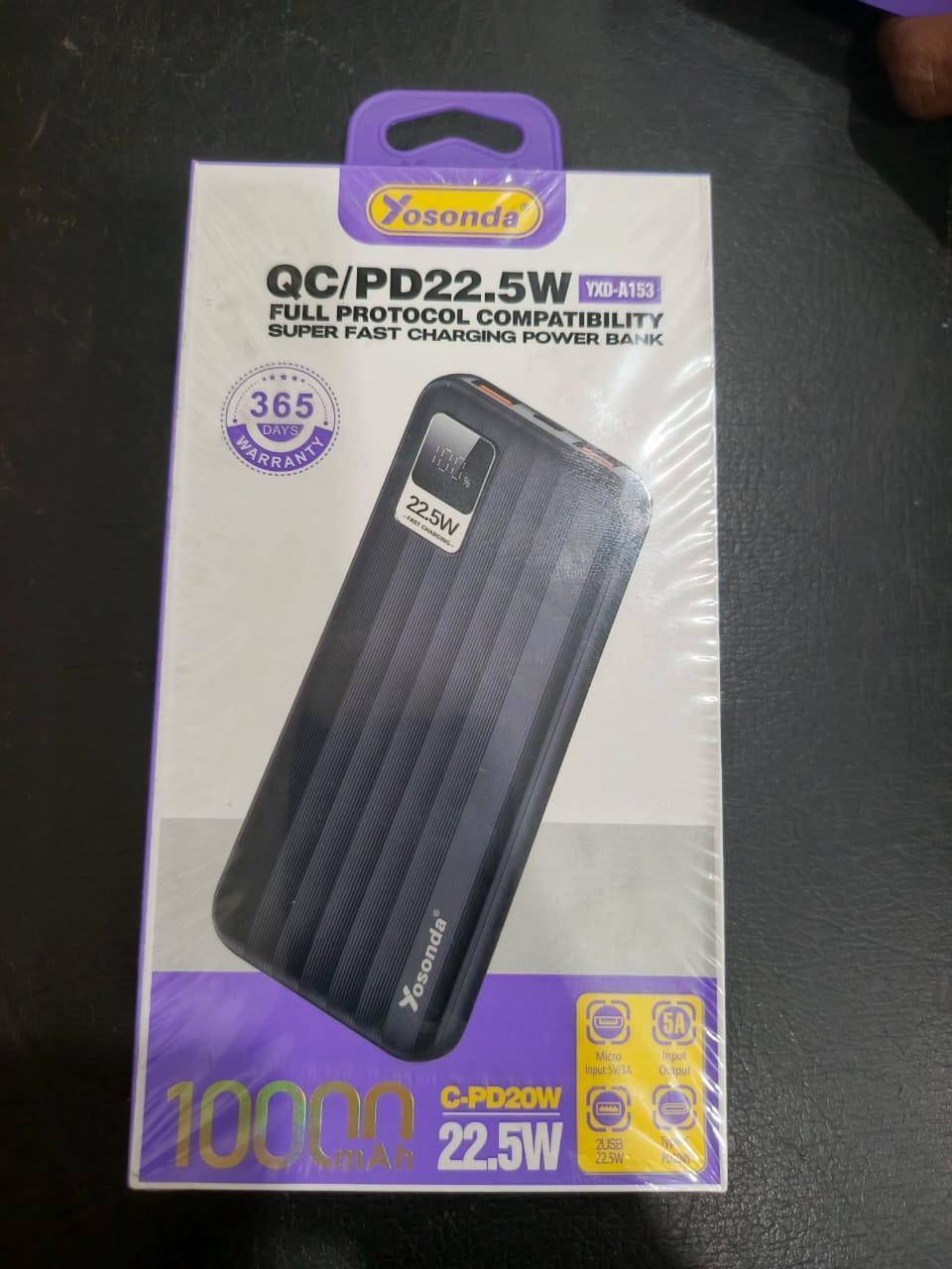 Fast Charging Portable Power Bank - 10000 mAh