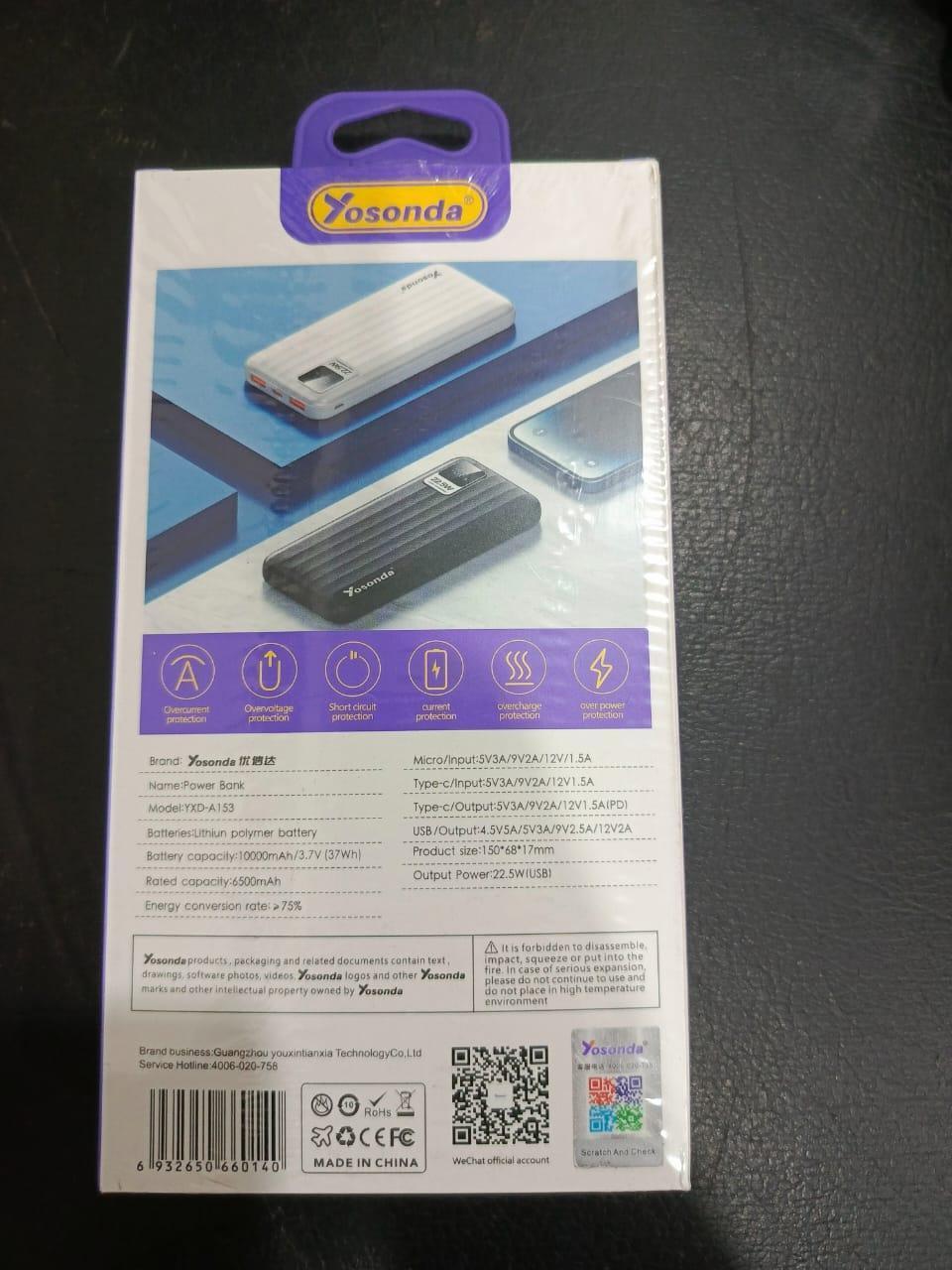 Fast Charging Portable Power Bank - 10000 mAh