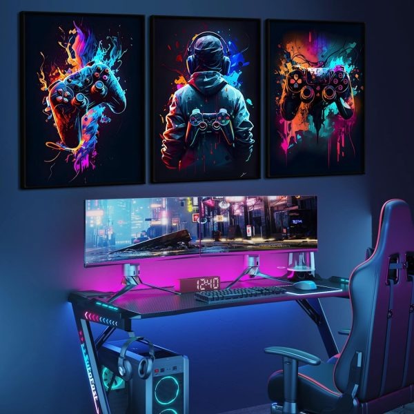 3Pcs Cool Gaming Wall Art