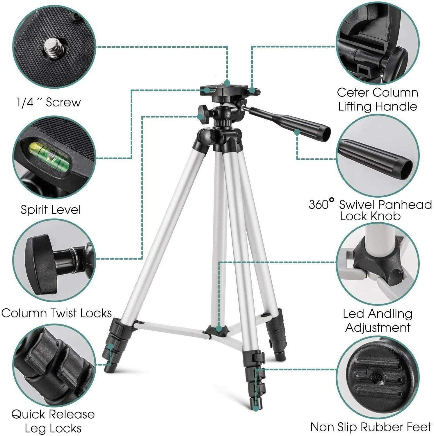 Adjustable Tripod Stand for Mobile Phones